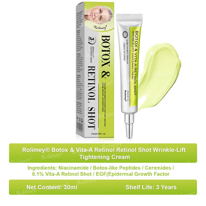 ☀️Made and shipped from the UK 💫Rolimey® Botox & Vita-A Retinol Shot Wrinkle-Lift Tightening cream - Last Day Promotion 70% OFF