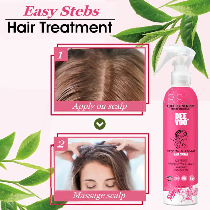 🫧DeeVoo™ Luxe Bee Venom Scalp Treatment HairGrᴏᴡth Hair Spray(Hurry! 80% OFF - Only 30 minutes left 🫧)