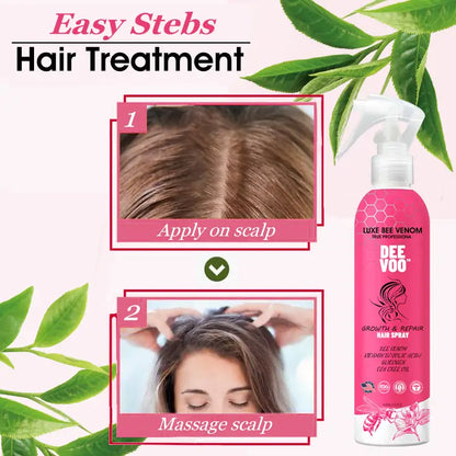 🫧DeeVoo™ Luxe Bee Venom Scalp Treatment HairGrᴏᴡth Hair Spray(Hurry! 80% OFF - Only 30 minutes left 🫧)