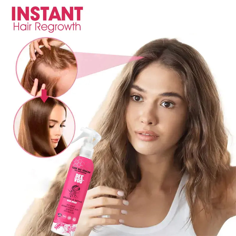 🫧DeeVoo™ Luxe Bee Venom Scalp Treatment HairGrᴏᴡth Hair Spray(Hurry! 80% OFF - Only 30 minutes left 🫧)