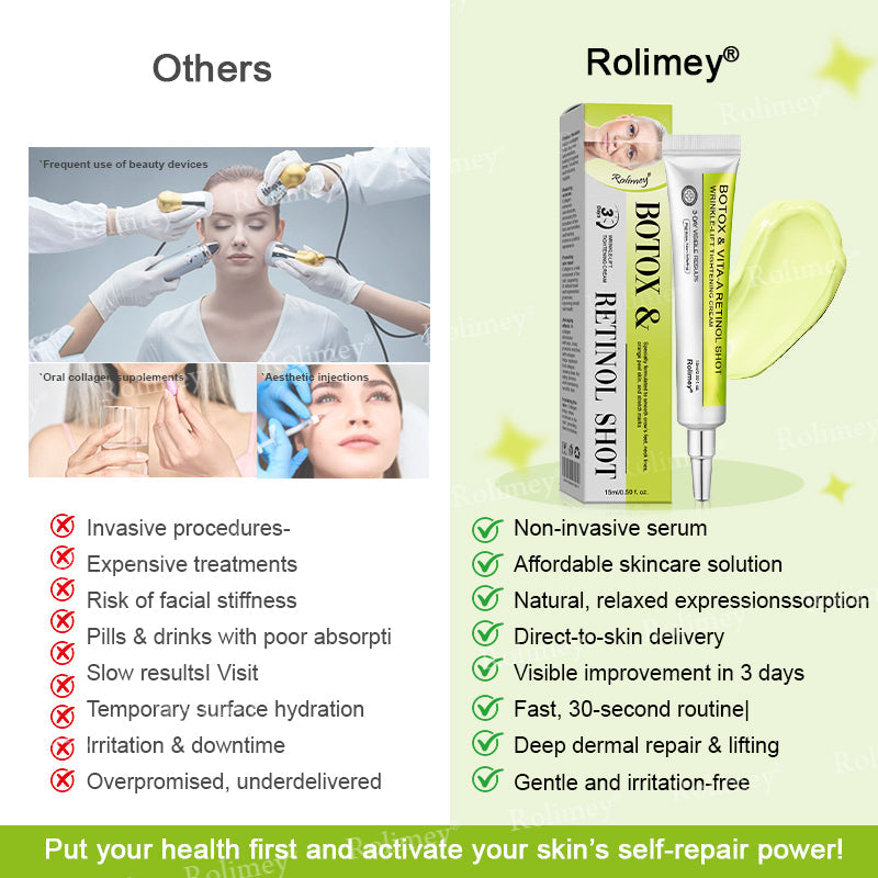 ☀️Made and shipped from the UK 💫Rolimey® Botox & Vita-A Retinol Shot Wrinkle-Lift Tightening cream - Last Day Promotion 70% OFF