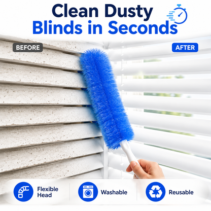 🔥 Bendable Microfiber Duster – Clean Blinds & Tight Gaps in Seconds